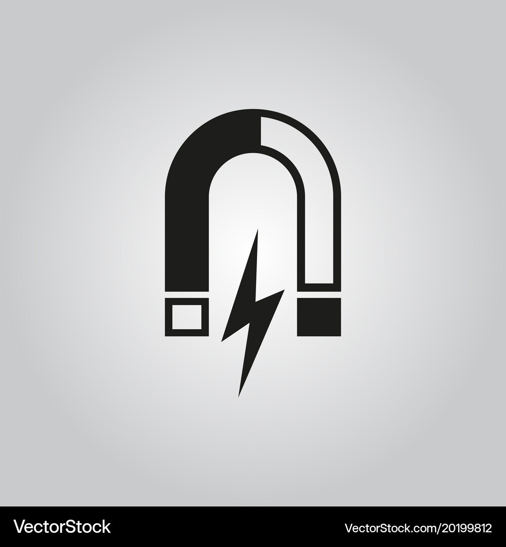 icon and attract physics symbol Vector Image