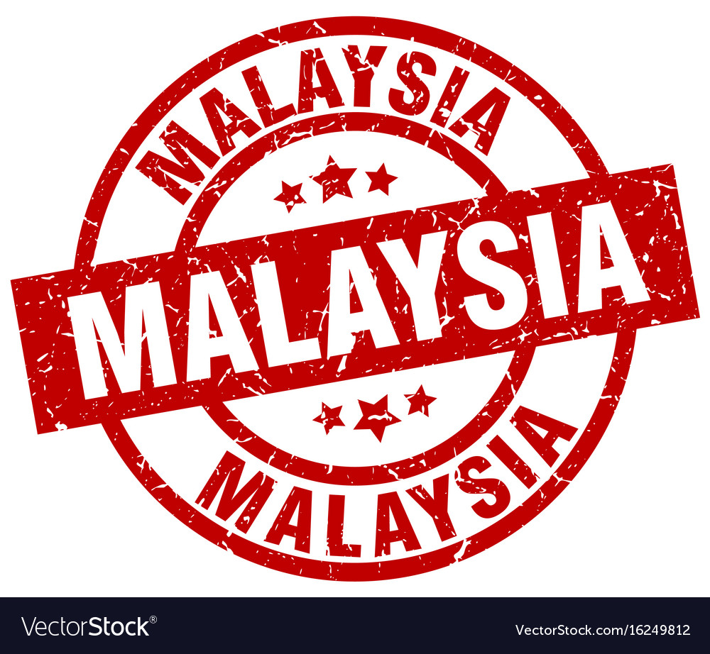 Malaysia rot runde Grunge Stempel
