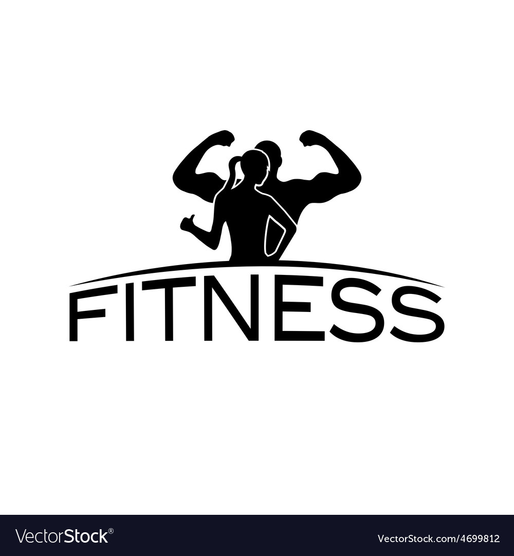 Man and woman of fitness silhouette character Vector Image