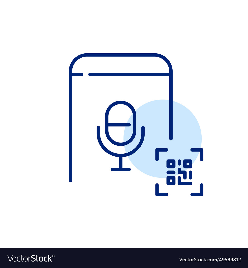 Microphone qr code on smartphone pixel perfect