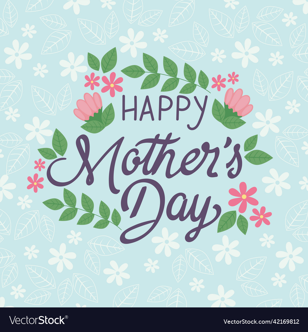 Mothers day postcard Royalty Free Vector Image