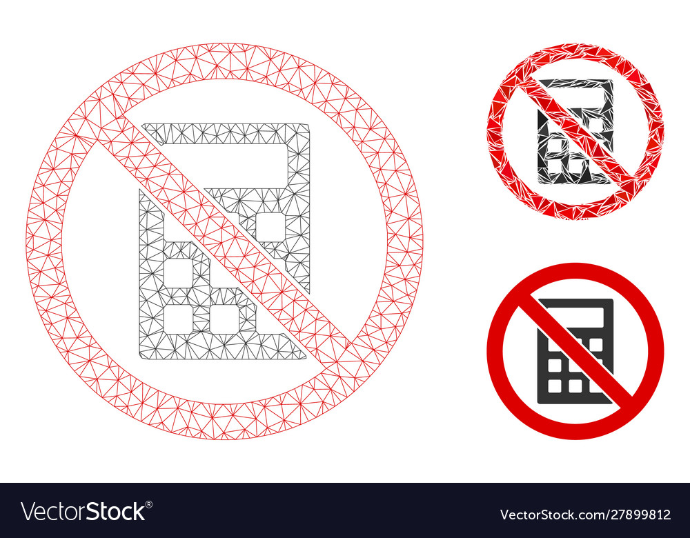 No calculator mesh 2d model and triangle vector image No calculator mesh 2d model and triangle