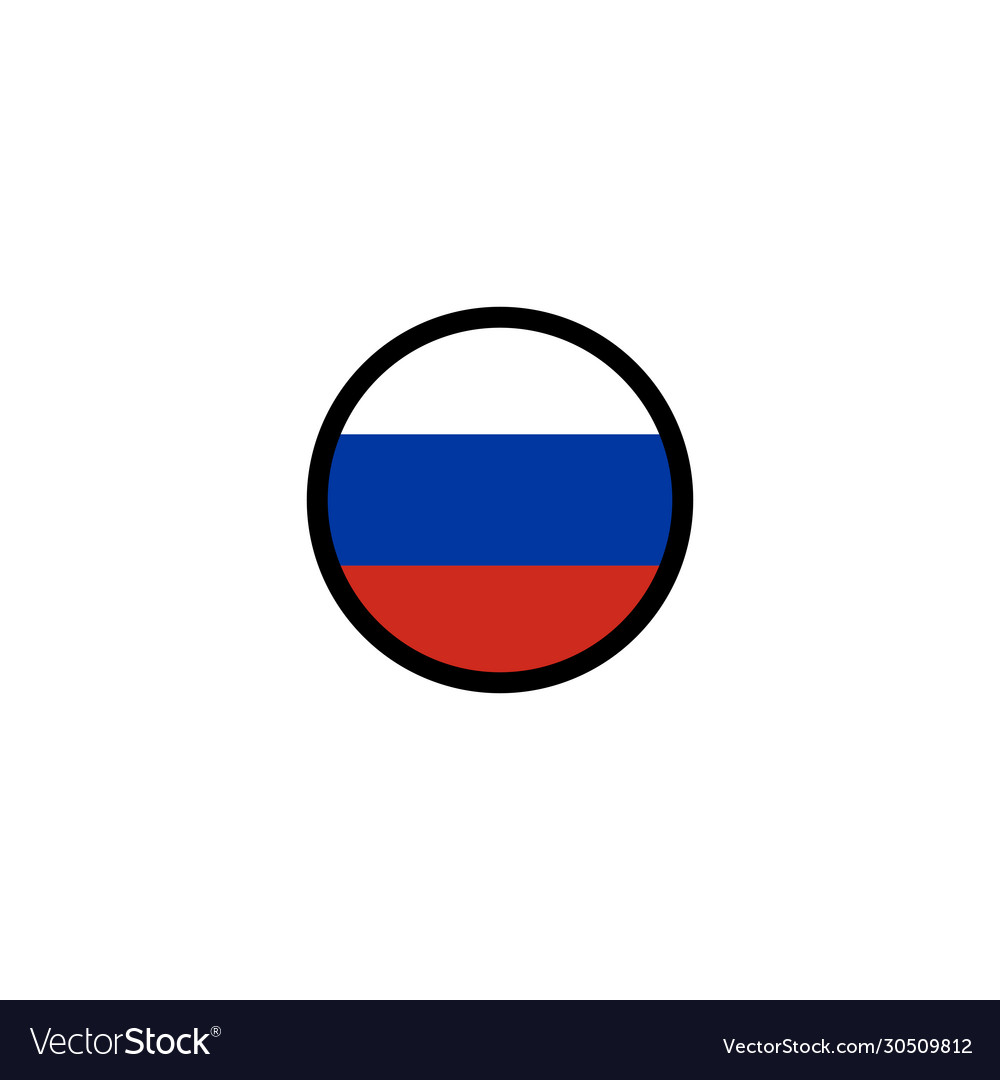 Glossy wave icon. Illustration of flag of Russia