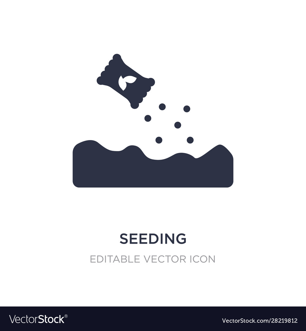 Seeding icon on white background simple element Vector Image Seeding icon on white background simple element