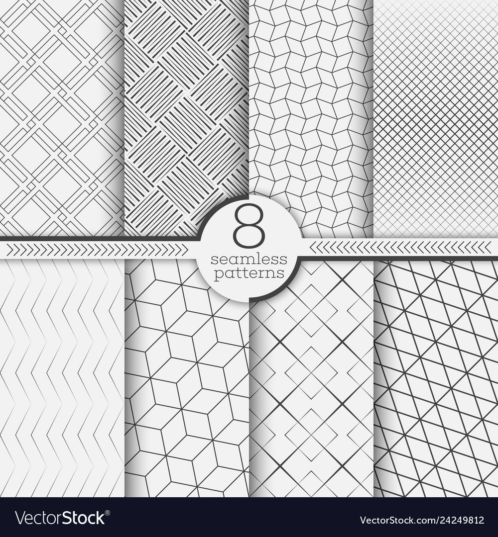 Set of seamless patterns vector image Set of seamless patterns