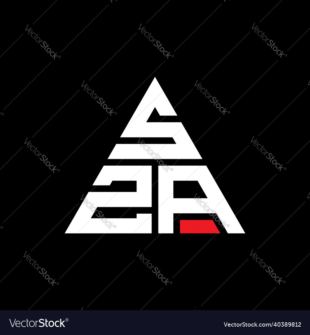 Sza triangle letter logo design Royalty Free Vector Image