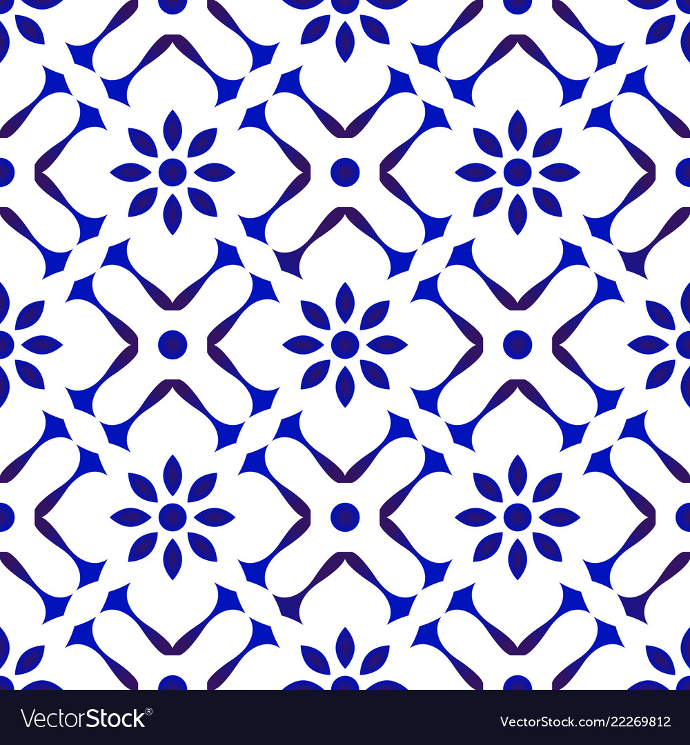 Tile pattern design vector image Tile pattern design