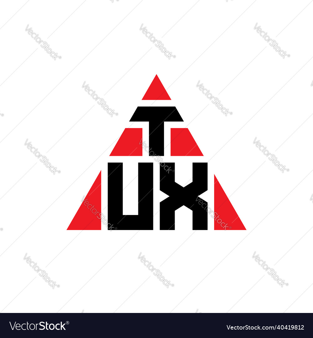 Tux triangle letter logo design