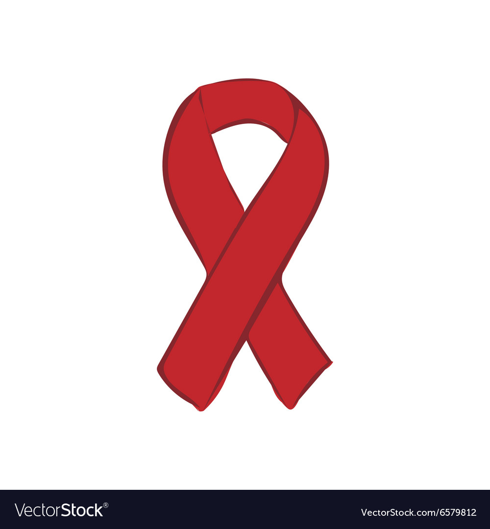 World aids day red ribbon Royalty Free Vector Image