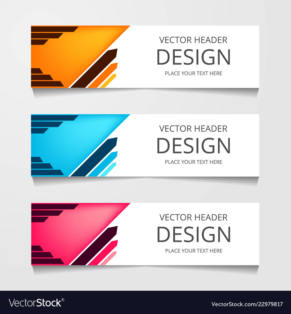 Abstract design banner web template with three Vector Image Abstract design banner web template with three