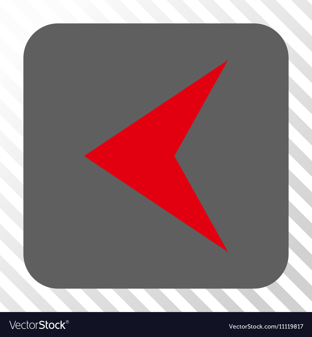 Arrowhead left rounded square button