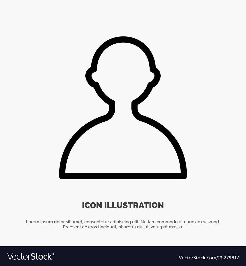 Avatar user basic line icon