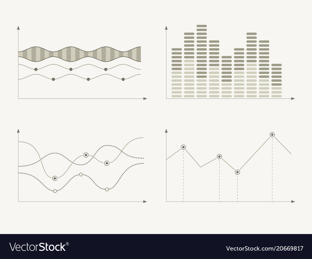 Business charts and graphs infographic elements