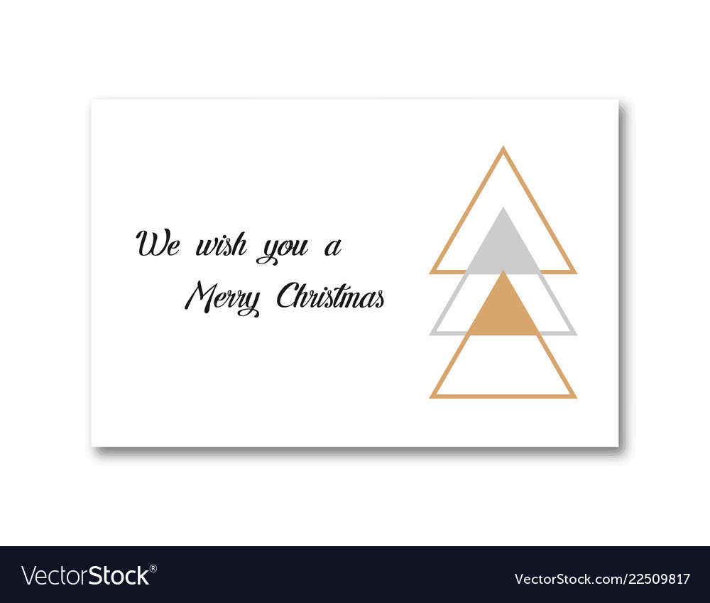 Christmas card template tree with text vector image Christmas card template tree with text
