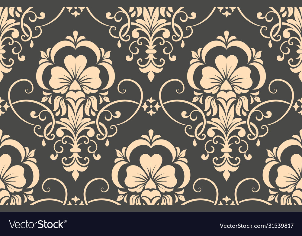 Damask seamless pattern element classical vector image Damask seamless pattern element classical