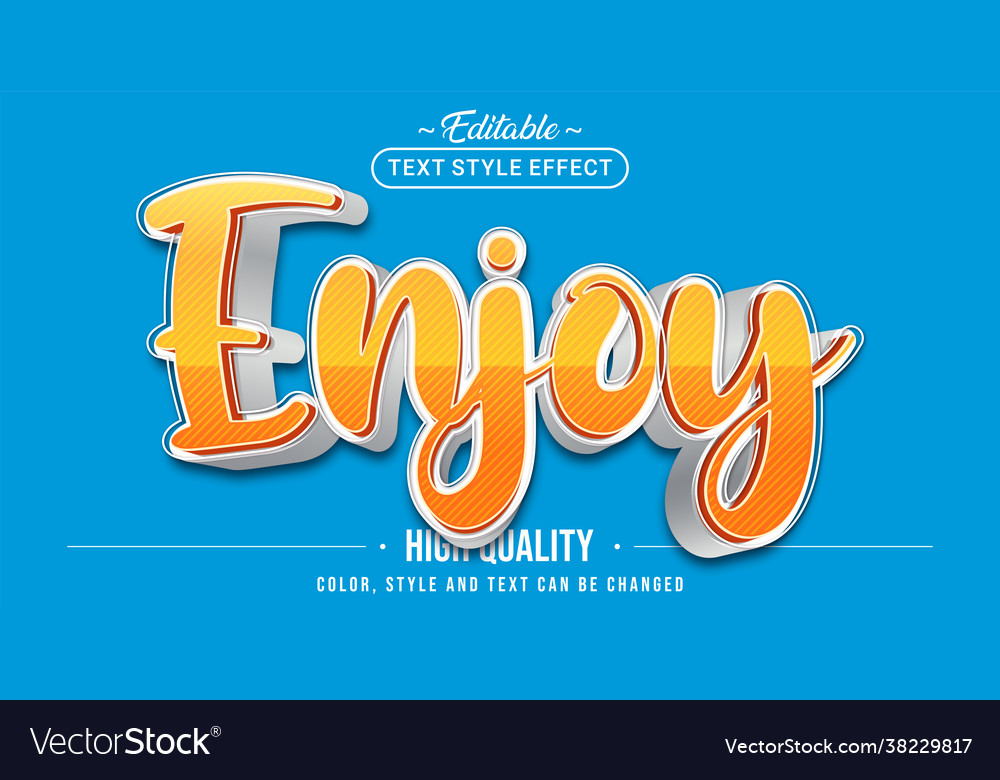 Editable text style effect - enjoy