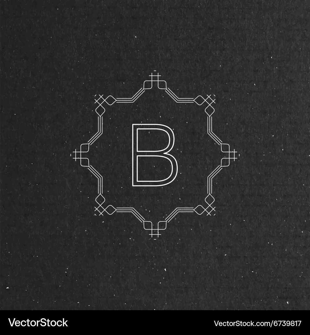 Floral monogram Royalty Free Vector Image - VectorStock