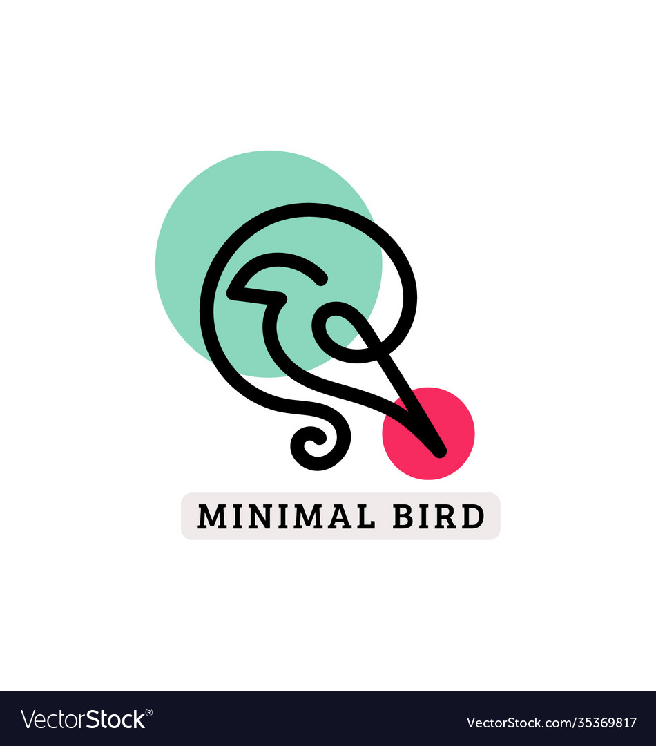 Minimal bird logo modern creative design