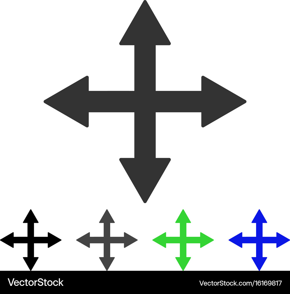Quadro arrows flat icon Royalty Free Vector Image