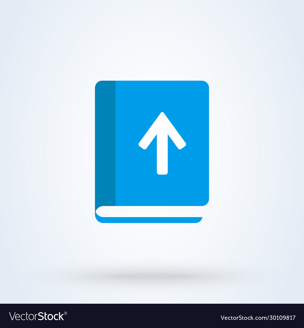 Return book flat modern icon design Royalty Free Vector