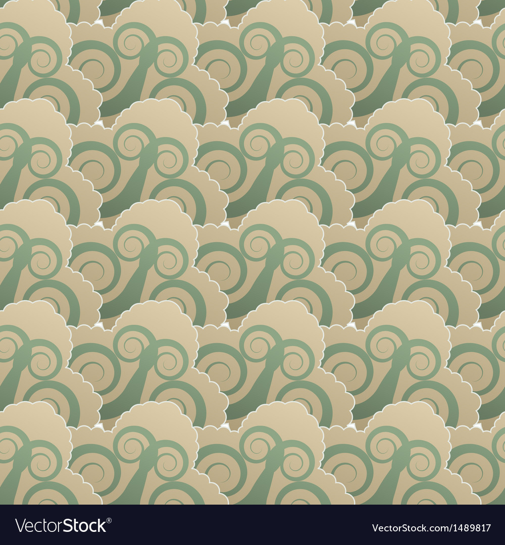 Seamless pattern with spiral elements