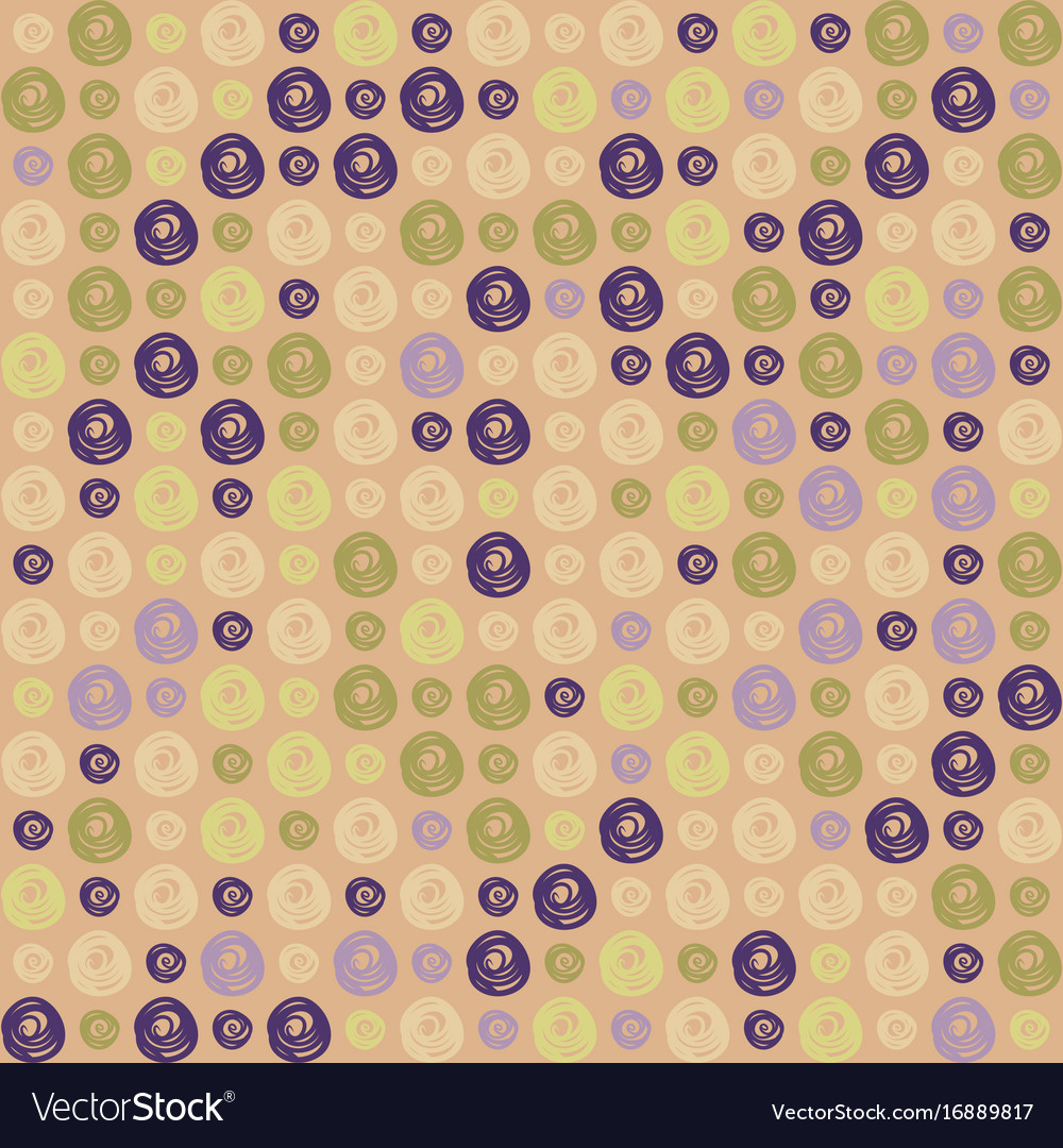 Seamless pattern with swirls on pastel background