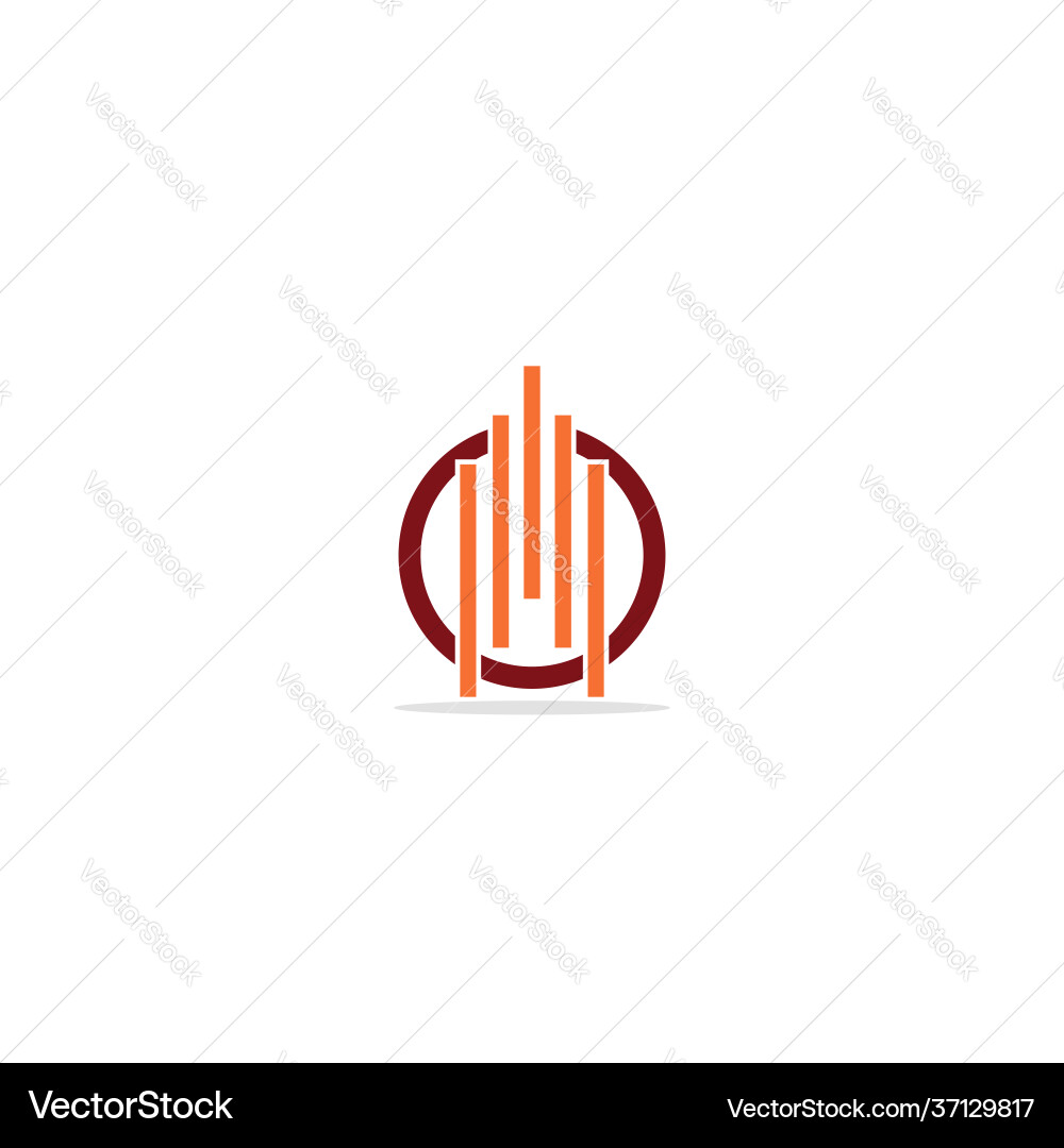 Shape line round logo Royalty Free Vector Image