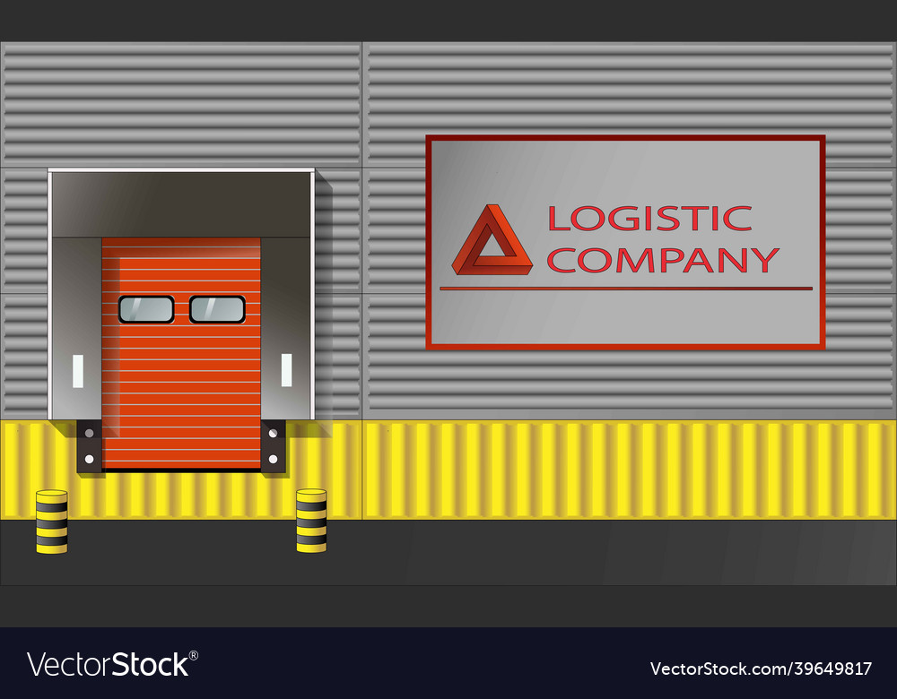 Warehouse building with loading gates