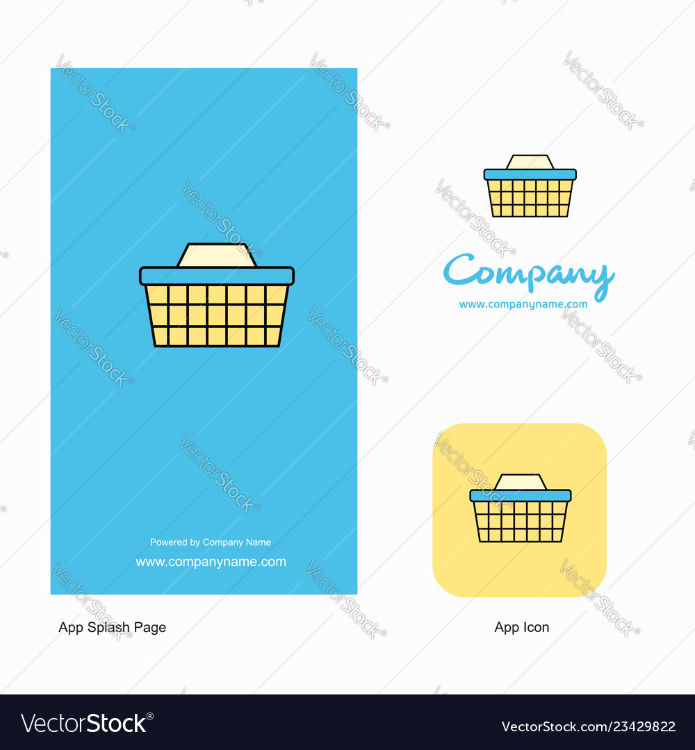Basket Firmenlogo App-Symbol und Spritzerseite