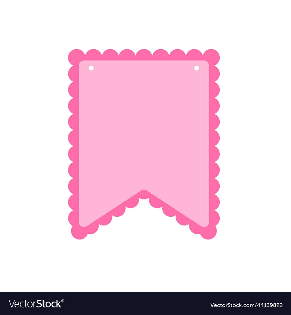 Bunting flag different shapes used vector image Bunting flag different shapes used