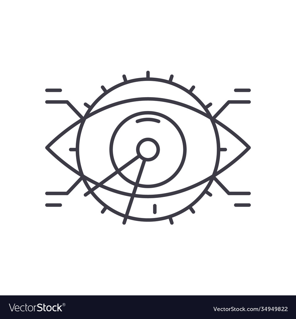 Cyber security image icon linear isolated vector image Cyber security image icon linear isolated