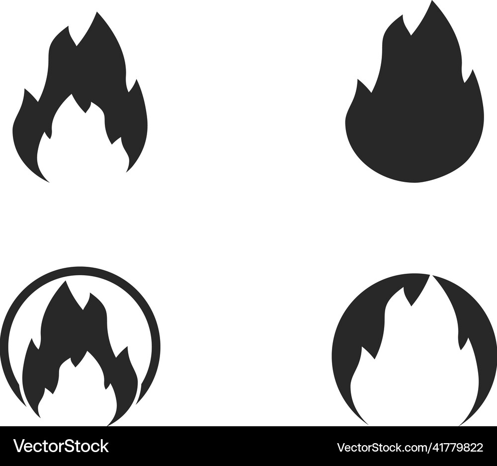 Fire flame logo Royalty Free Vector Image - VectorStock