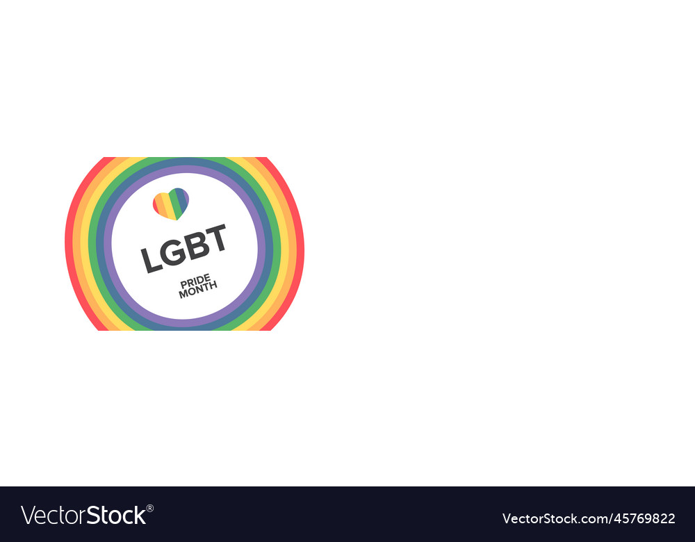 Happy pride month horizontal banner vector image Happy pride month horizontal banner