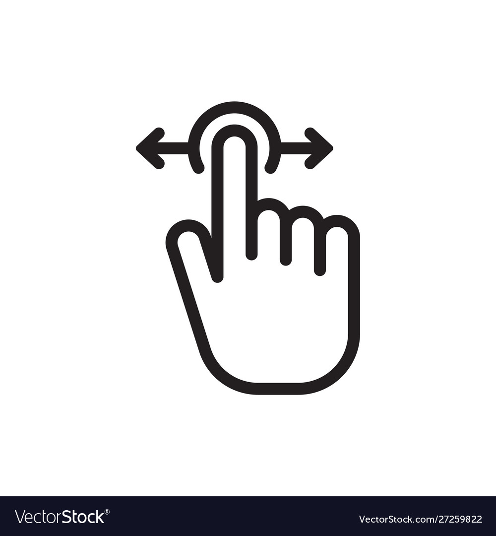 Horizontal Swipe Scroll Icon