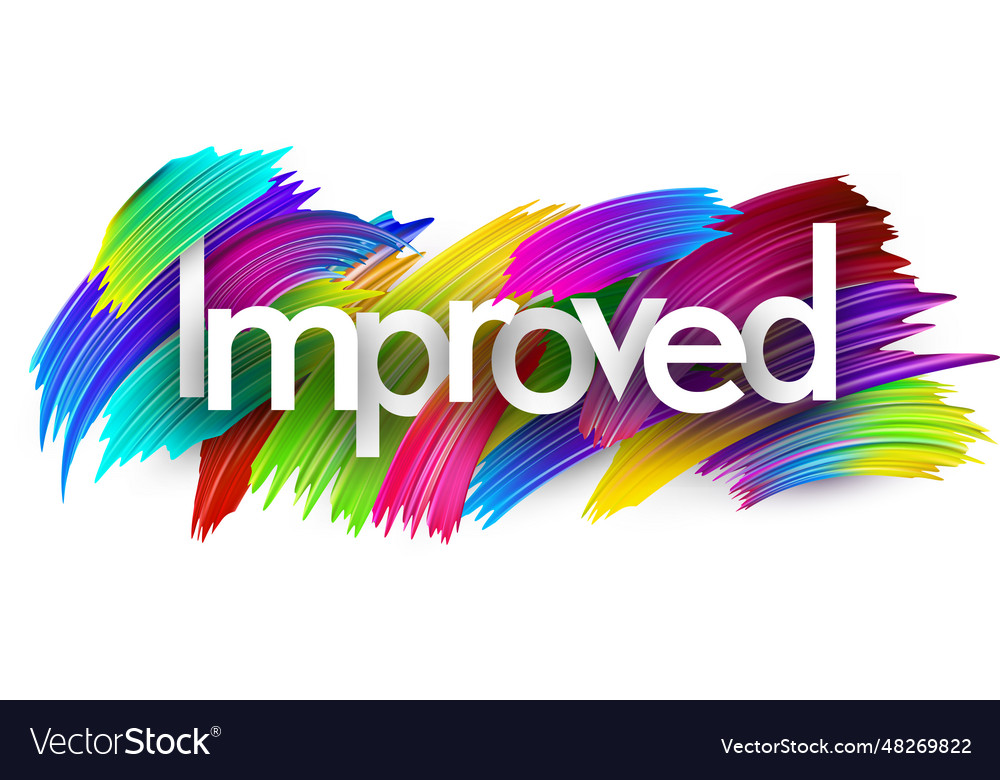Improved paper word sign with colorful spectrum