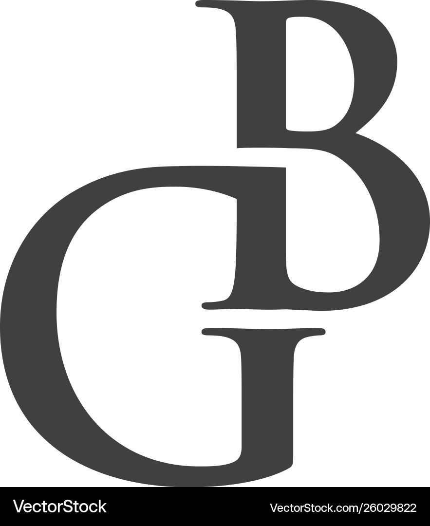 Initial gb logo template Royalty Free Vector Image