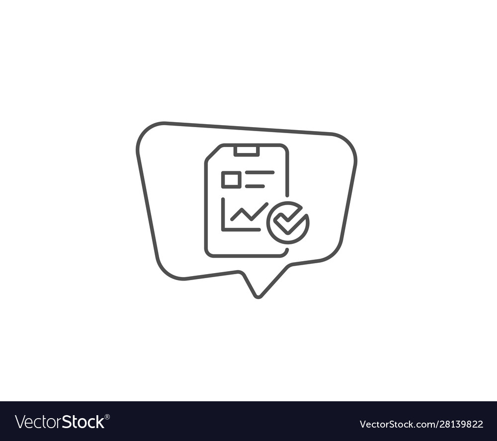 Report document line icon checklist