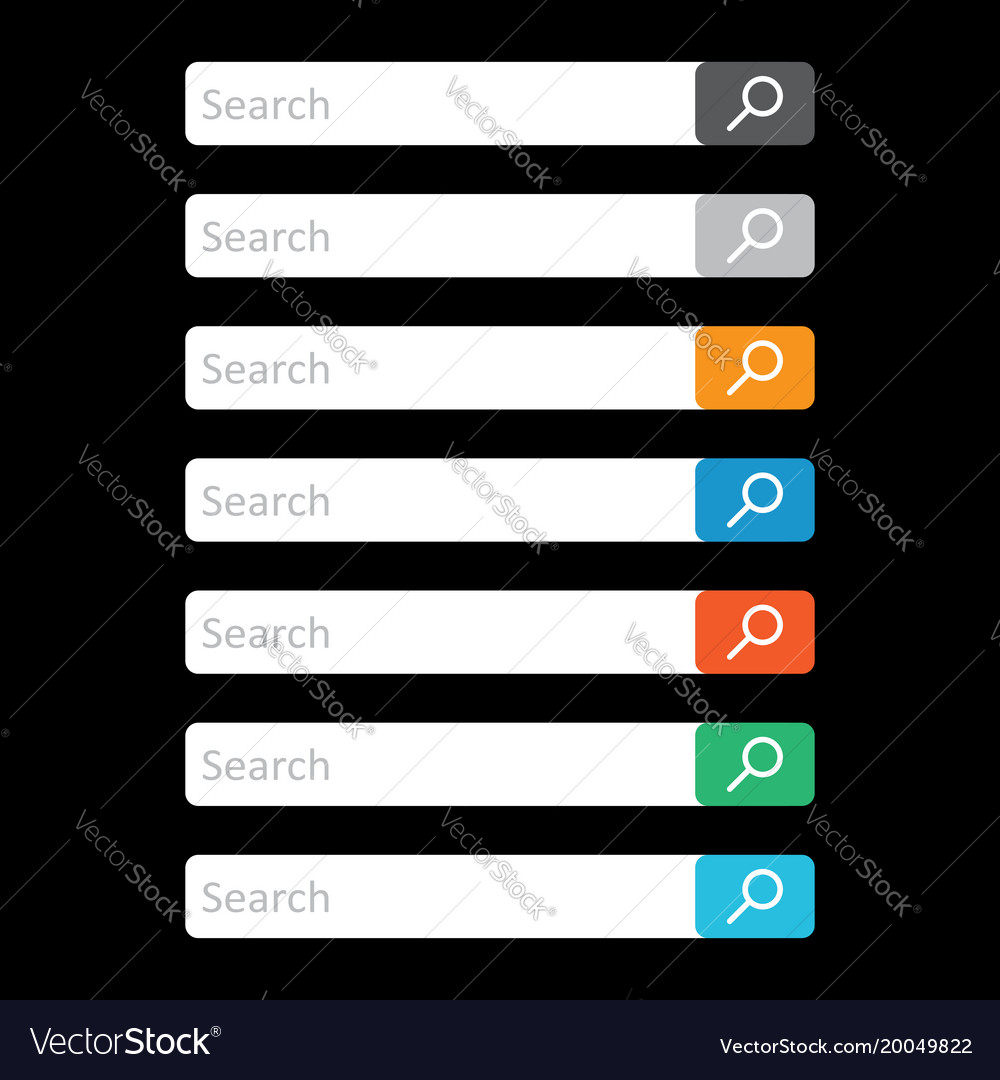 Search bar field set interface elements