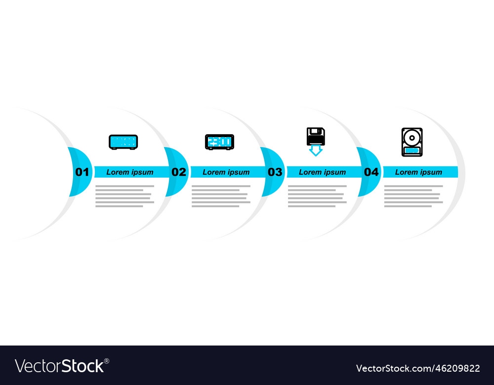 Set line hard disk drive hdd floppy backup vector image Set line hard disk drive hdd floppy backup
