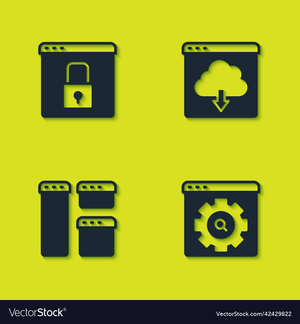 Set secure your site with https ssl browser vector image Set secure your site with https ssl browser