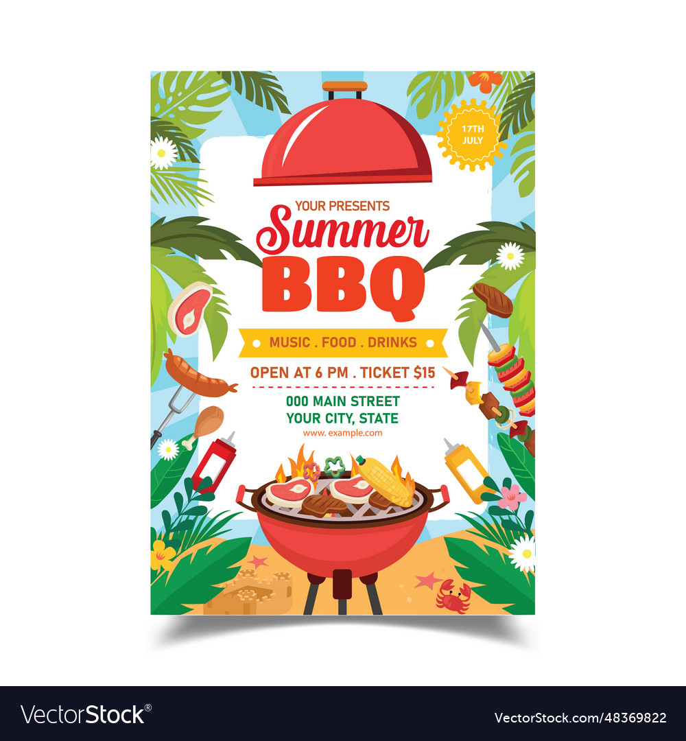 Summer bbq flyer