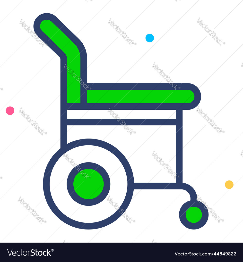 Wheel chair healthcare medical graphic icon