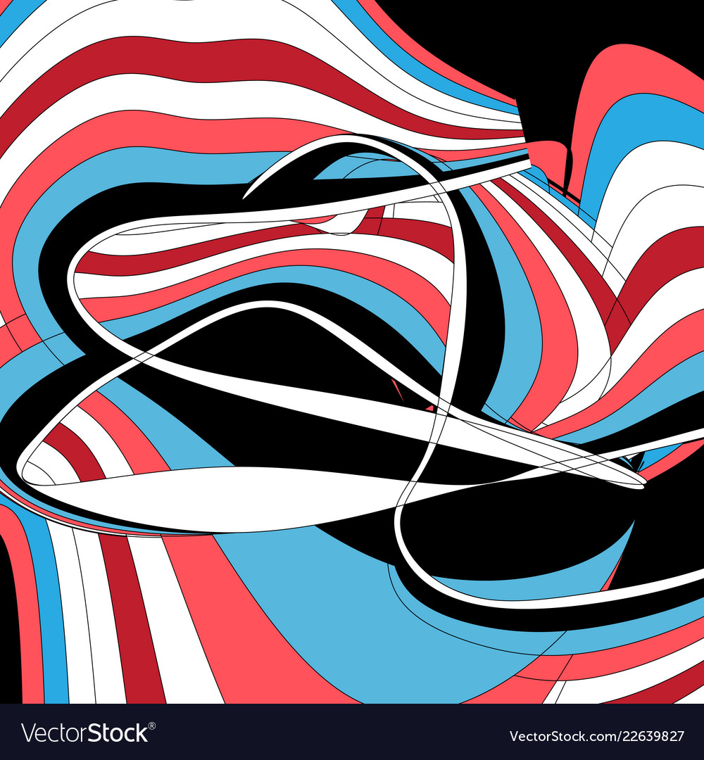 Abstract colored background with wavy elements