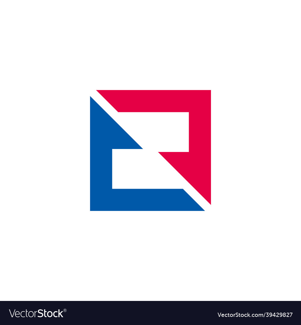 Abstract number 2 arrows square negative space
