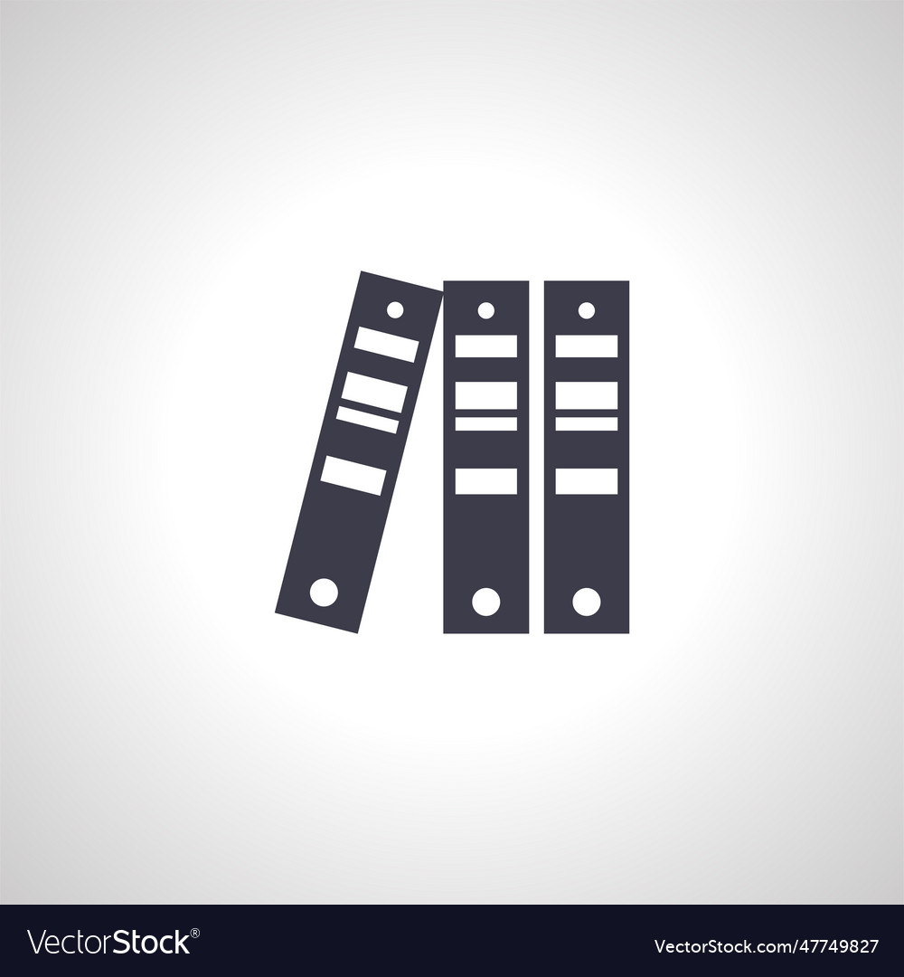 Binder icon row of binders vector image Binder icon row of binders
