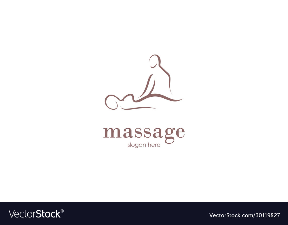 Body massage logo Royalty Free Vector Image - VectorStock