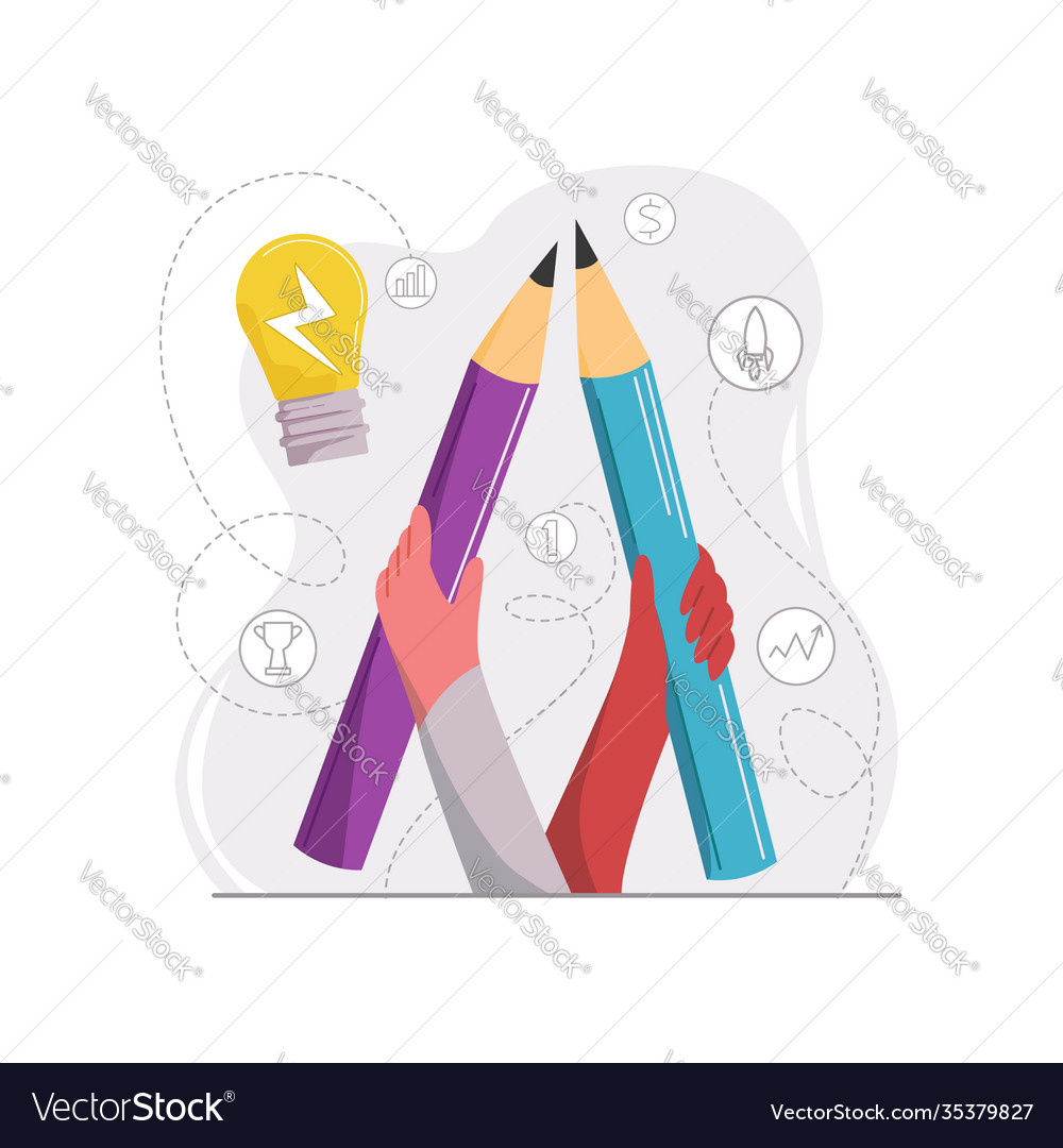 Concept thinking differently idea vector image Concept thinking differently idea