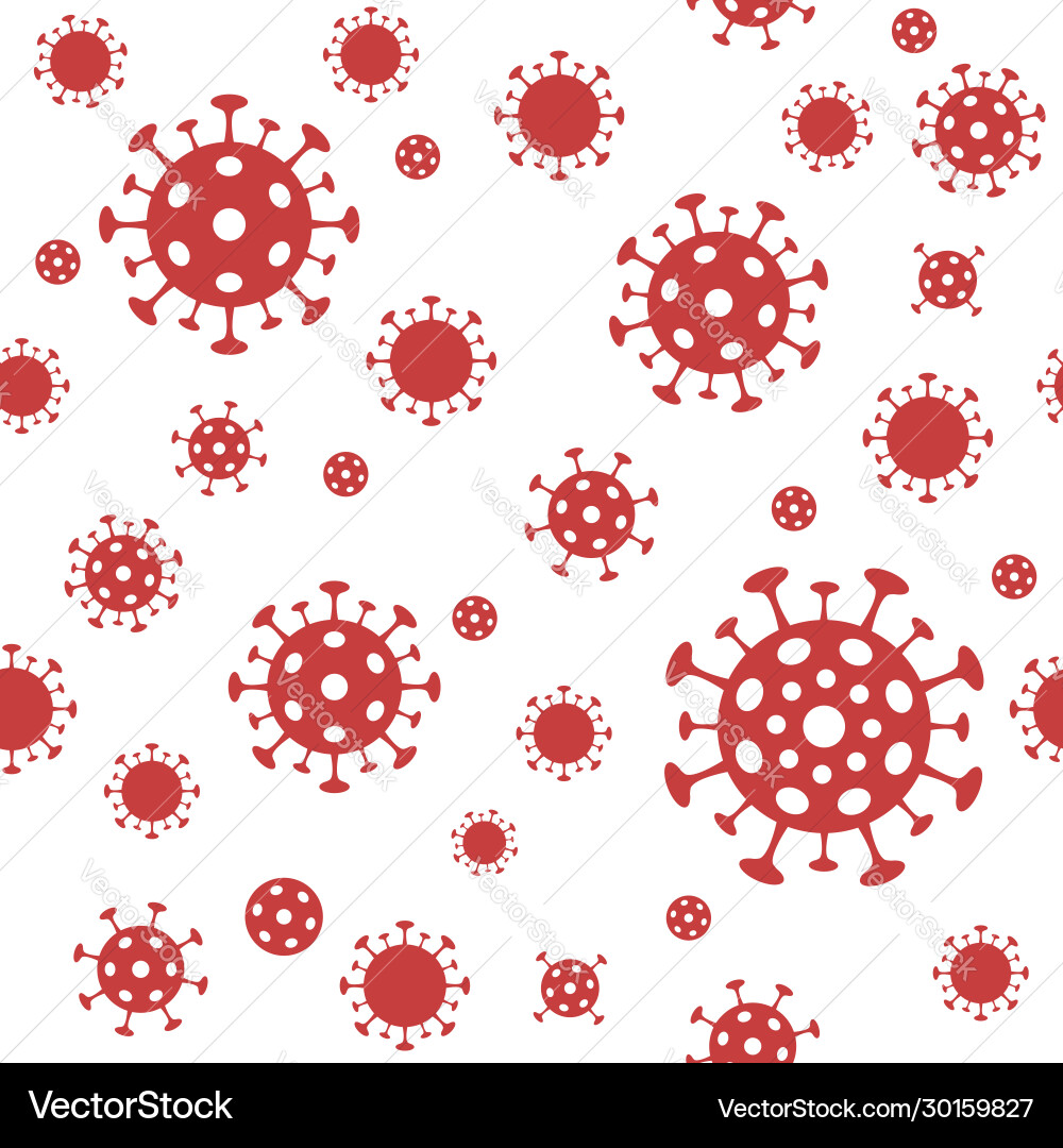 Coronavirus seamless pattern background Royalty Free Vector