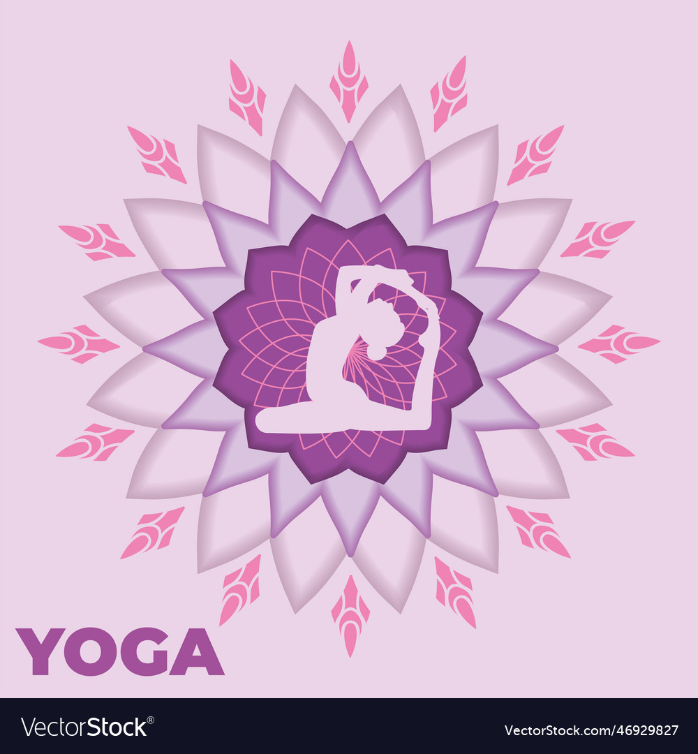 Süße Mädchen Silhouette tun Yoga Konzept Vorlage vector image Süße Mädchen Silhouette tun Yoga Konzept Vorlage