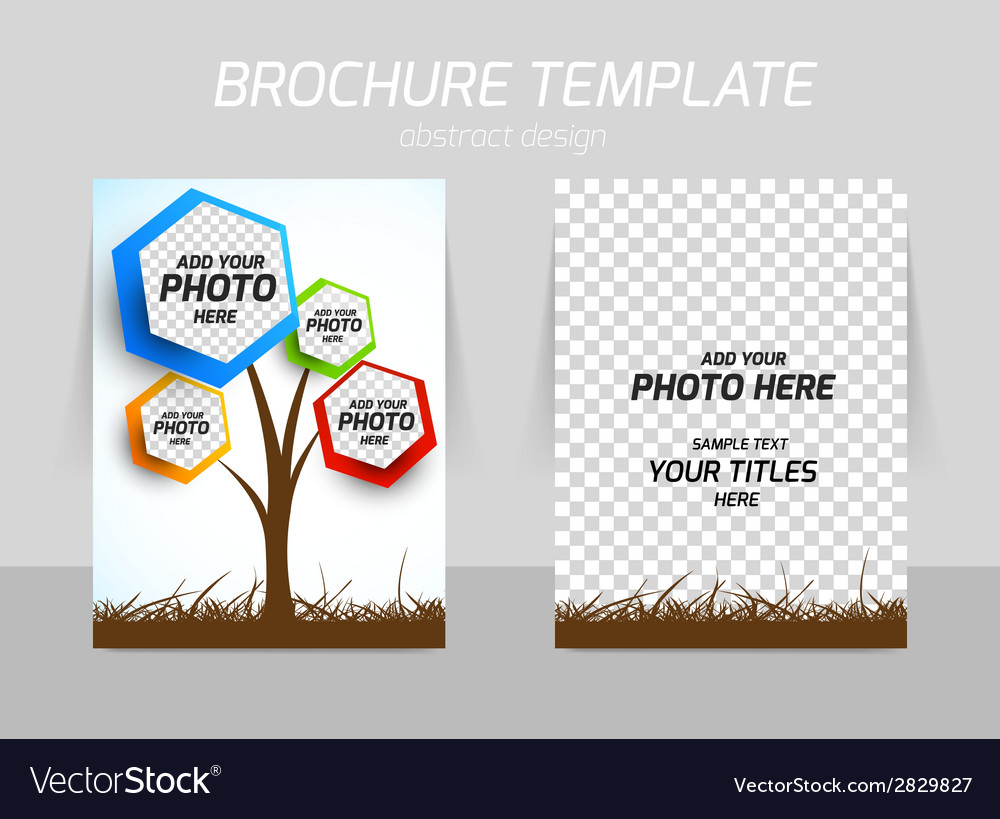 Flyer template back and front design Royalty Free Vector